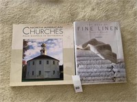 FINE LINENS AND NORTH AM. CHURCHES BOOK