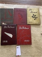YEAR BOOKS DE REBUS 1945- 53 YEARS - 5 BOOKS -