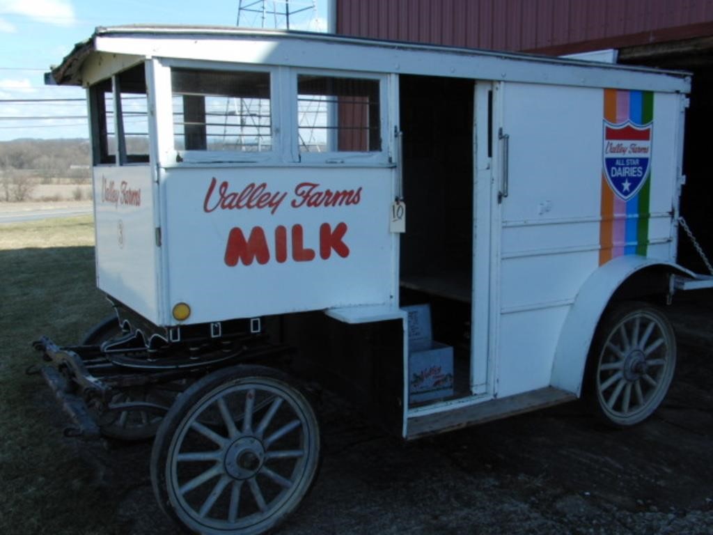 Vintage Valley Farms Horse Drawn Milk Wagon