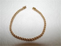 14k Gold Rope Chain Bracelet 12.3g