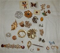 Assorted Brooches Earrings & More