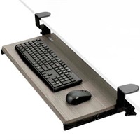 VIVO Gray Clamp-On Under Desk Keyboard Tray