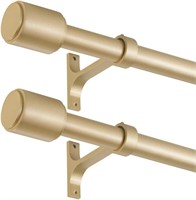 Gold Curtain Rods 2 Pack  72-144 Inch