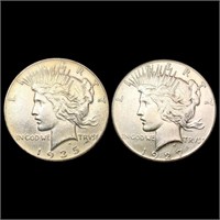 [2] Peace Silver Dollars [1927, 1935] CLOSELY