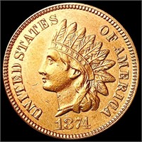 1874 RED Indian Head Cent UNCIRCULATED