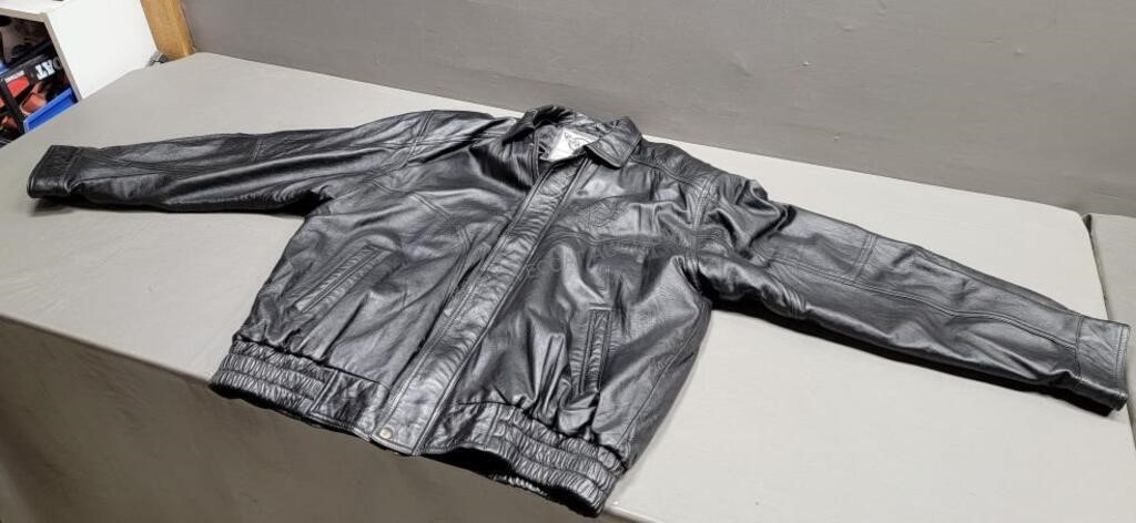 Black Leather Corvette Jacket