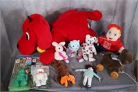 Large Lot of Plush Stuffed Animals. Clifford