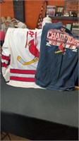 2) long sleeve cardinals shirts/white one has