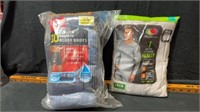 2) Xl thermal shirts and lg boxer briefs