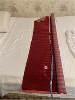 59" LONG DARK RED STRIPED UPHOLSTERY FABRIC BOLT
