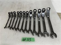 (12) Mac Metric Flexible Ratcheting Wrenches