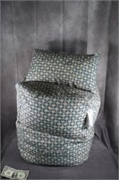 Matching Poofs and Pillow. Geometric Design