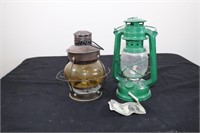TWO Repo Metal Oil Lanterns. Swallow Brand
