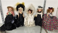 Gibson Girl, Mae West, Storybook Bride, French Dol