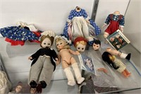 Dolls for Repair, Hula Girl, Betsy Ross, Gretel