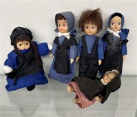 Grouping of Small Amish Dolls Children