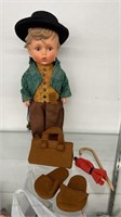 Goebel Hummel Vinyl Boy Doll w Felt Accessories