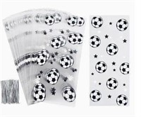 50Pcs Soccer Gift Bags Treat Candy Bags Cookie