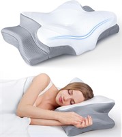 Cooling Pillow for Neck Support Grey Queen
