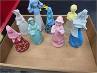 Lot Of 8 Vintage Avon figurine perfume bottles