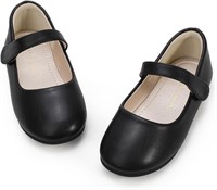 Girls Mary Jane Black PU Shoes - Size 1