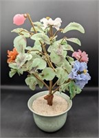 Vintage Jade Bonsai Tree Ceramic Pot