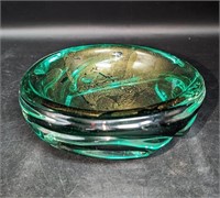 Art Glass Bowl Green