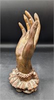 Ladies Hand Statue Composite Copper Tone