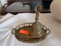 Metal Bell & Tray 6.75" x 5"