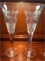 Peace Waterford Champagne Flutes With Box