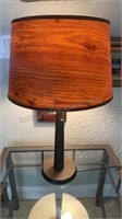 Lamp Wood Like Shade 22” Tall