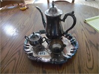SILVER PLATE SERVING SET