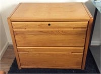 Wood 2 Drawer Filing Cabinet 34x29x20"