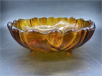 Orange Glass Centerpiece Bowl