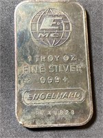 .999 Fine Silver One Troy Ounce Bar