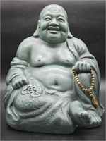 Heavy Vintage Chalkware Sitting Buddha Statue