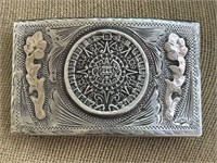 Vtg Sterling Silver Belt Buckle Made in Mexico