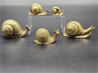 5- Solid Brass Snails