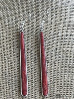 Sterling Silver Earrings w/ Coral