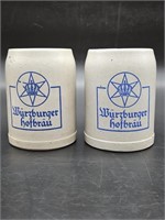 2- wurzburger Hotbrau Ale Mugs