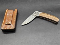 Gerber "Paul" Lock Blade, Model 2 PW w Leather
