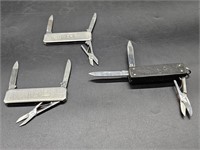3- (2) BD & 1 Kershaw Pocket Knives