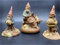 (3) Tom Clark Gnome Figures