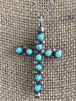 Sterling Silver, Turquoise & Coral Reversible