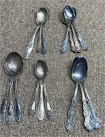 Mix Matched spoons some silver plated?