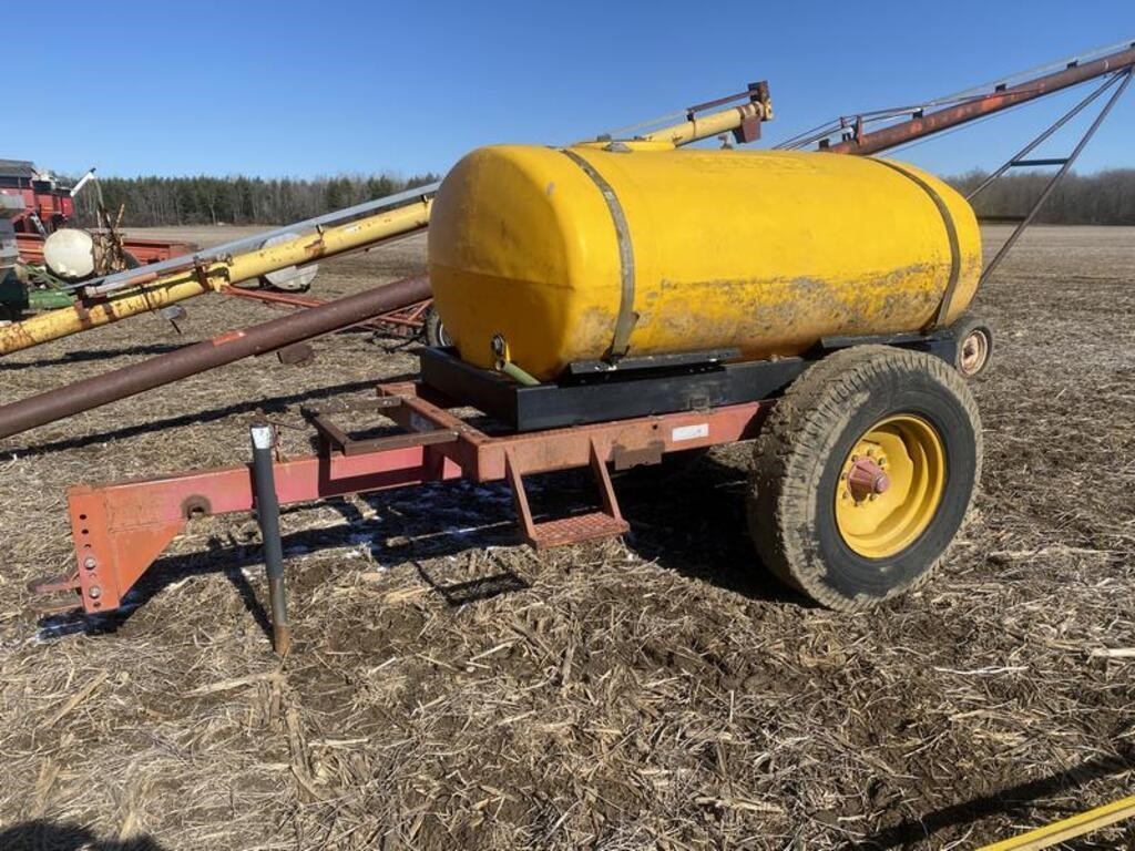 500 gal tank on trailer