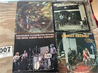Lot of five Creedence, Clearwater, revival