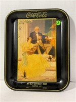 Coca-Cola vintage metal serving tray Norman