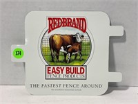 RED BRAND FENCE METAL SIGN - 6" X 6"