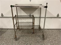 Roll around stainless steel cart - 36” X 24” X